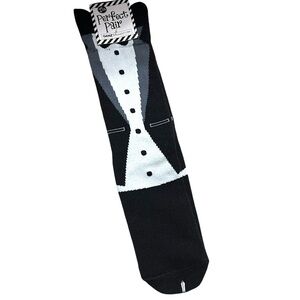 Tuxedo groom wedding themed socks the perfect pair black & white